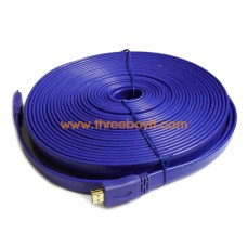 Cable DP HDMI M/M Slim สายแบน ( 10M) คละสี Three Boy